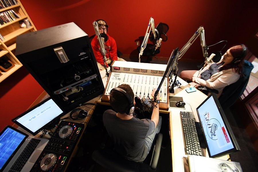 students in the WALF studios